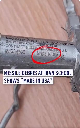 CGTN, Missile debris from Iran school strike shows 'Made in USA'